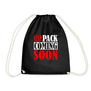 Six Pack Coming Soon 59 - Drawstring Bag - black - Front