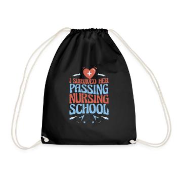 J’ai survécu à son décès à l’école d’infirmières 22 - Sac de sport léger - noir - Devant