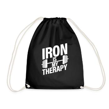 Iron Is My Therapy - Drawstring Bag - black - Front