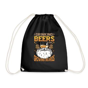 Boire des bières et faire pousser la barbe - Sac de sport léger - noir - Devant