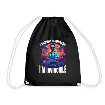 J’ai survécu à la chirurgie, je suis invincible 9 - Sac de sport léger - noir - Devant