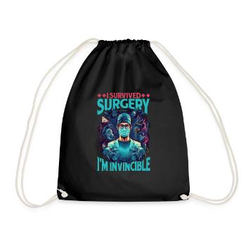 J’ai survécu à la chirurgie, je suis invincible 8 - Sac de sport léger - noir - Devant