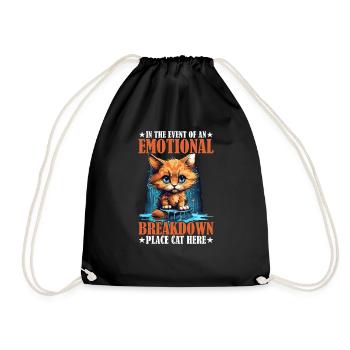 Event Of An Emotional Breakdown, Place Cat Here 4 - Turnbeutel - Schwarz - Vorne