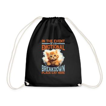 Event Of An Emotional Breakdown, Place Cat Here 5 - Turnbeutel - Schwarz - Vorne