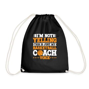 This Is Just My Basketball Coach Voice 3 - Drawstring Bag - black - Front