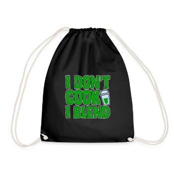 I Don't Cook I Blend 2 - Drawstring Bag - black - Front