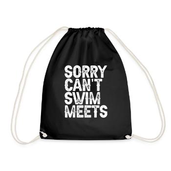 Désolé de ne pas pouvoir le faire, la natation rencontre 3 - Sac de sport léger - noir - Devant