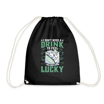 Je n’ai pas besoin d’un verre pour me sentir chanceux - Sac de sport léger - noir - Devant