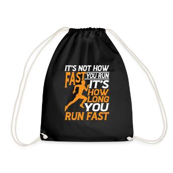 Ce n’est pas la vitesse à laquelle vous courez 3 - Sac de sport léger - noir - Devant