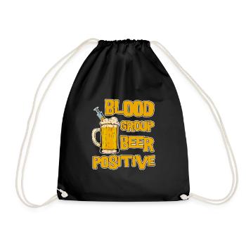 Blood Group Beer Positive 2 - Drawstring Bag - black - Front