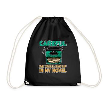 Attention Ou Tu vas Finir Dans Mon Roman 4 - Sac de sport léger - noir - Devant