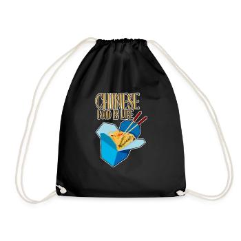 Chinese Food Is Life 4 - Drawstring Bag - black - Front