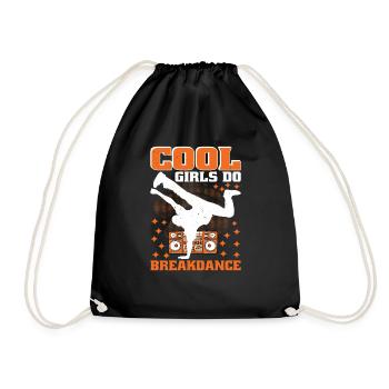 Cool Girls Do Breakdance 2 - Turnbeutel - Schwarz - Vorne
