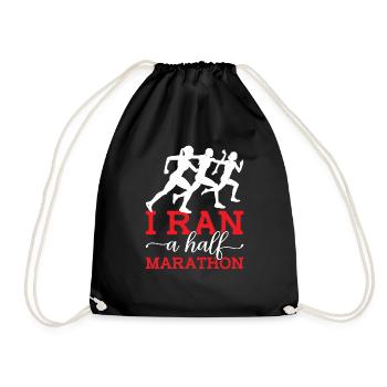 I Ran A Half Marathon 3 - Turnbeutel - Schwarz - Vorne