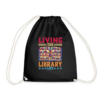 Vivre la vie de bibliothèque - Sac de sport léger - noir - Devant