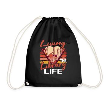 Vivre la vie de bibliothèque 2 - Sac de sport léger - noir - Devant