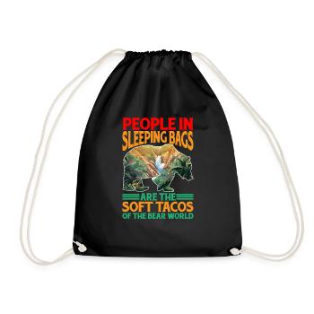 Les gens dans les sacs de couchage sont les tacos des ours 3 - Sac de sport léger - noir - Devant