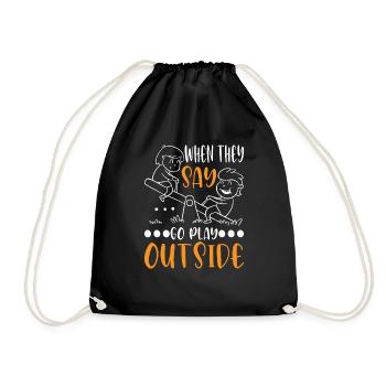 Quand ils disent d’aller jouer dehors 3 - Sac de sport léger - noir - Devant