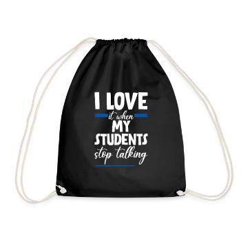 J’adore quand mes élèves arrêtent de parler 4 - Sac de sport léger - noir - Devant