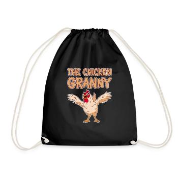 The Chicken Granny 2 - Turnbeutel - Schwarz - Vorne