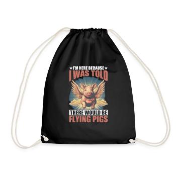 On m’a dit qu’il y aurait des cochons volants 23 - Sac de sport léger - noir - Devant