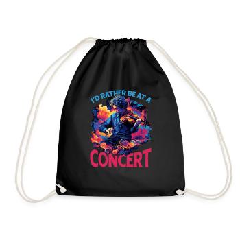 Je préfère être à un concert 9 - Sac de sport léger - noir - Devant