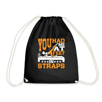 You Had Me At Feet In Straps 23 - Turnbeutel - Schwarz - Vorne