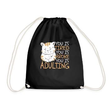 tu es fatigué tu es fauché tu es adulte 6 - Sac de sport léger - noir - Devant