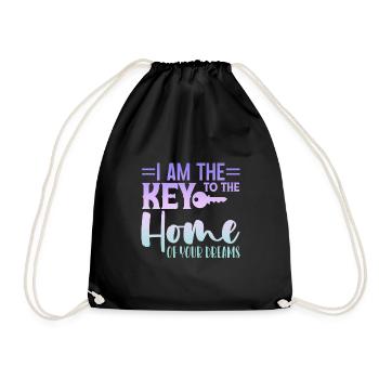 Je suis la clé de la maison de vos rêves 4 - Sac de sport léger - noir - Devant