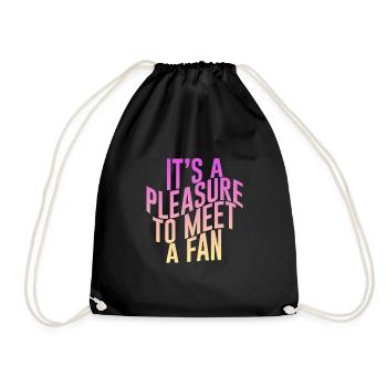 C’est un plaisir de rencontrer un fan 2 - Sac de sport léger - noir - Devant