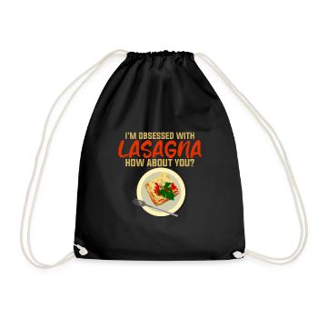 Je suis obsédé par les lasagnes, et toi 4 - Sac de sport léger - noir - Devant