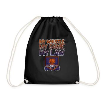 My Whistle My Game My Law 4 - Drawstring Bag - black - Front
