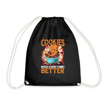 Les cookies améliorent tout 8 - Sac de sport léger - noir - Devant