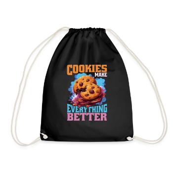 Les cookies rendent tout meilleur 9 - Sac de sport léger - noir - Devant