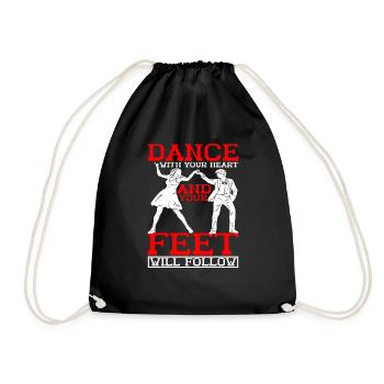 Danse avec ton cœur et tes pieds suivront 17 - Sac de sport léger - noir - Devant
