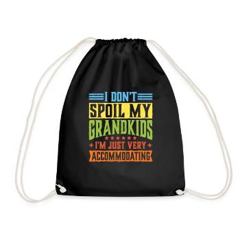 I Don't Spoil My Grandkids 10 - Turnbeutel - Schwarz - Vorne
