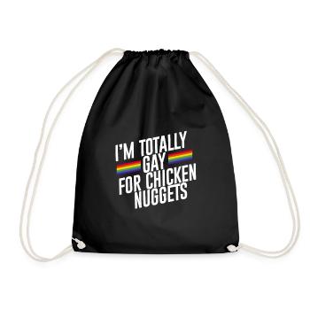 Je Suis Totalement Gay Pour Des Nuggets De Poulet 2 - Sac de sport léger - noir - Devant