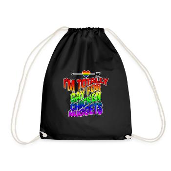 Je Suis Totalement Gay Pour Des Croquettes De Poulet 4 - Sac de sport léger - noir - Devant