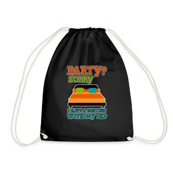 Fête, désolé, j’ai un rendez-vous avec mon lit 2 - Sac de sport léger - noir - Devant