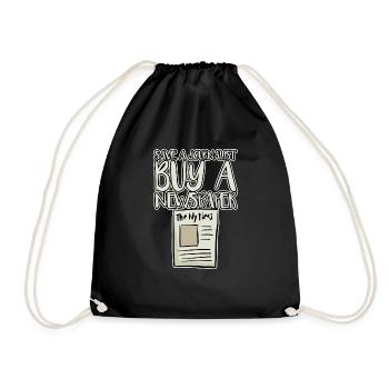 Sauver un journaliste, acheter un journal 4 - Sac de sport léger - noir - Devant