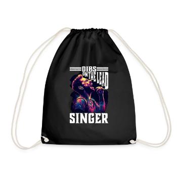 Dibs On The Lead Singer 5 - Drawstring Bag - black - Front