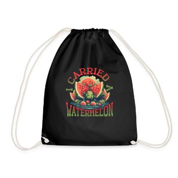 I Carried A Watermelon 17 - Turnbeutel - Schwarz - Vorne