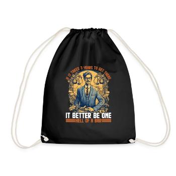 If It Takes 3 Years To Get There 19 - Drawstring Bag - black - Front