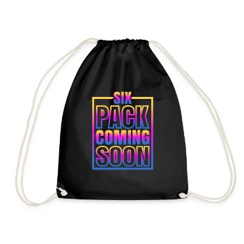 Six Pack Coming Soon 62 - Drawstring Bag - black - Front