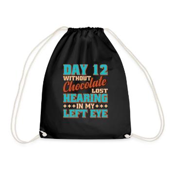 Jour 12 Sans chocolat, perte de l’ouïe 9 - Sac de sport léger - noir - Devant