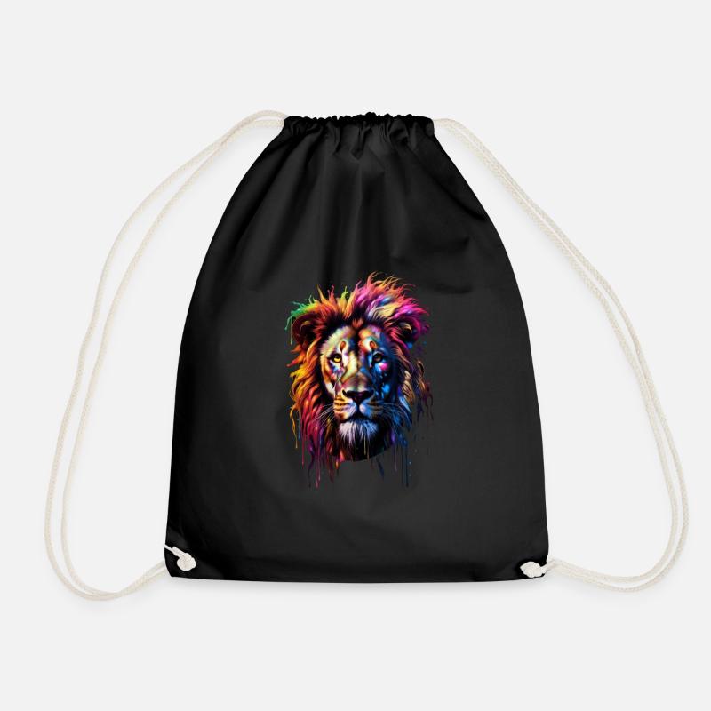 Rainbow Lion - Turnbeutel - Schwarz