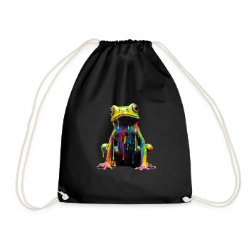 Grenouille arc-en-ciel - Sac de sport léger - noir - Devant