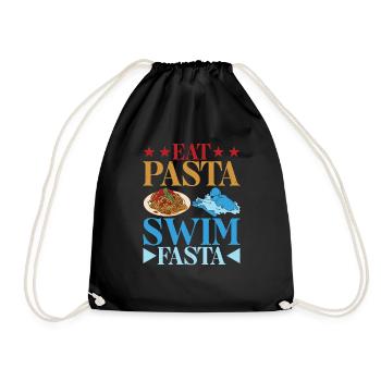 Eat Pasta Swim Fasta 25 - Turnbeutel - Schwarz - Vorne