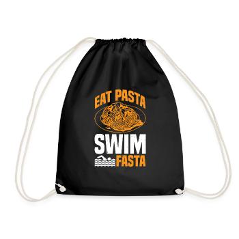 Eat Pasta Swim Fasta 27 - Turnbeutel - Schwarz - Vorne