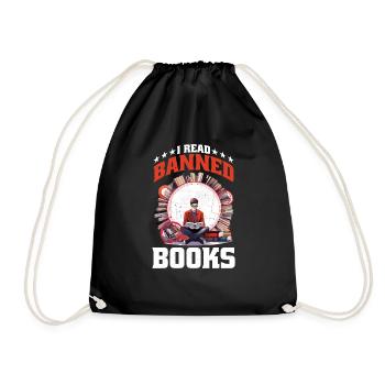 J’ai lu des livres interdits 82 - Sac de sport léger - noir - Devant